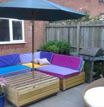 Amazing Patio Sofa Set Built From Pallets