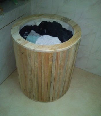 Stylish Pallet Laundry Basket