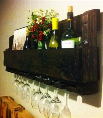 wooden pallet wine rack