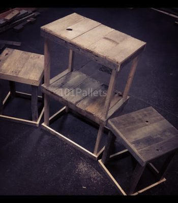 3 Piece Set of Pallet Wood Tables