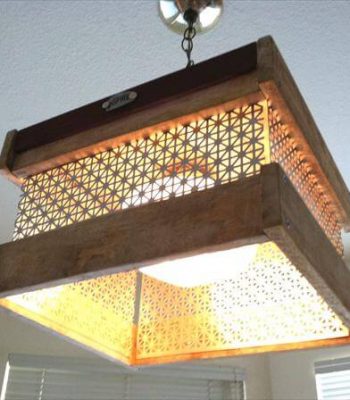 DIY Hanging Light Made from Pallet