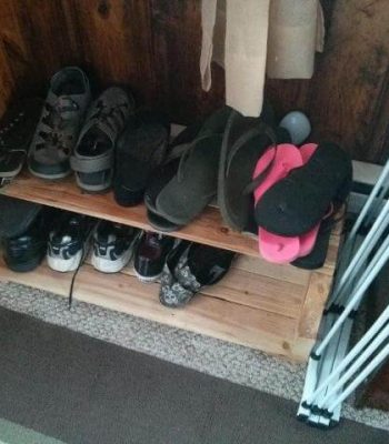 DIY Pallet Shoe Storage