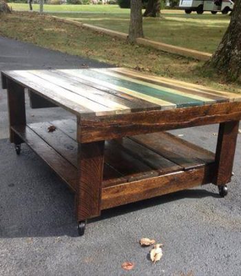 Pallet Table with Wheels