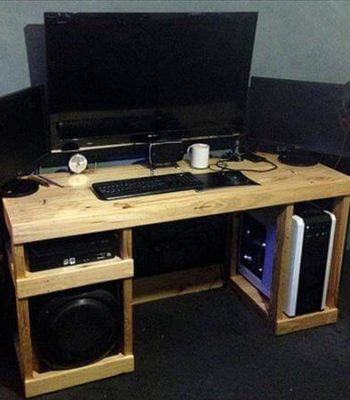 diy pallet computer desk