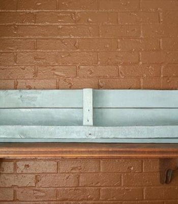 recycled pallet shelf