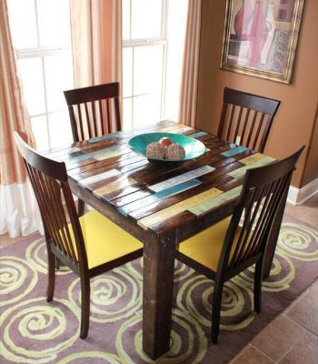 recycled pallet breakfast table