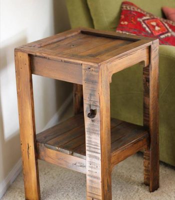 recycled pallet side table