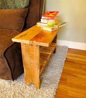 diy regained pallet sofa side table