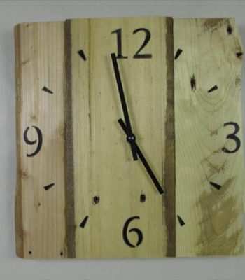 recycled pallet clock