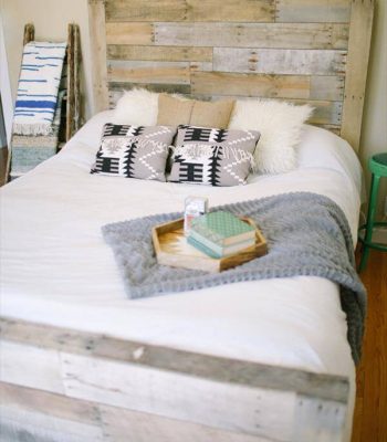 upcycled pallet bed idea
