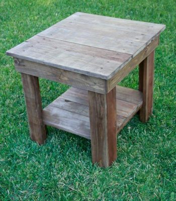 recovered pallet end table