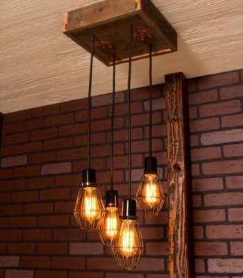 diy pallet light chandelier