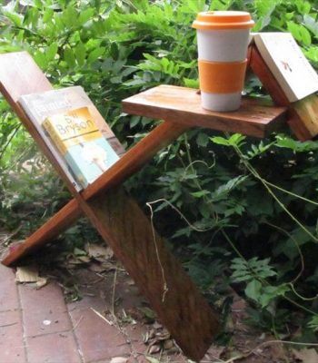 recycled pallet side table