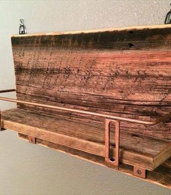 recycled pallet beverage shelf