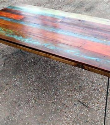 reclaimed pallet industrial dining table