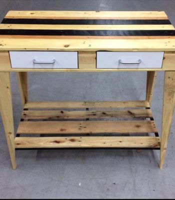 recycled pallet kitchen side table