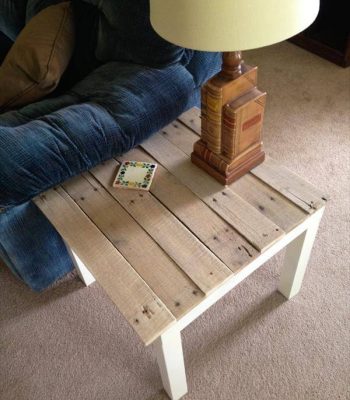 recycled pallet side table