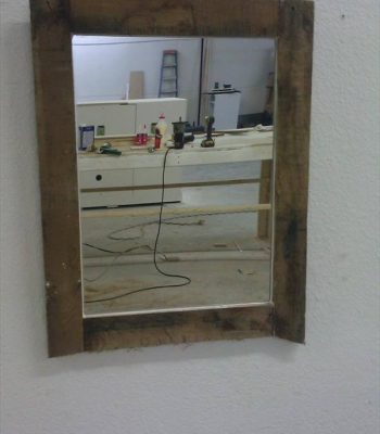 recycled pallet mirror