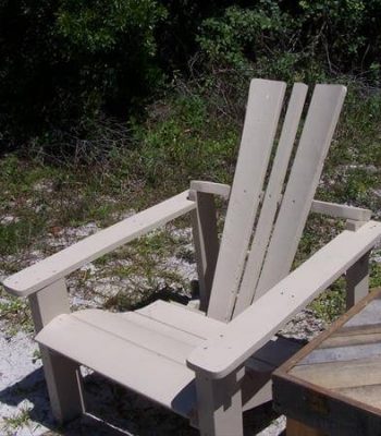 recycled pallet and wire spool adirondack chair