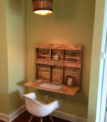 rustic pallet fold out computer desk