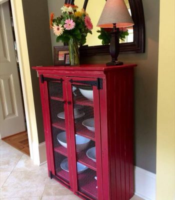 recycled pallet shabby chic cabinet