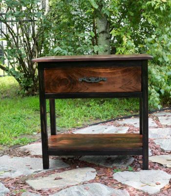 recycled pallet end table and nightstand