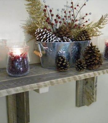 recycled pallet large wall shelf idea on a budget.