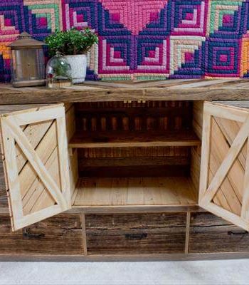 reclaimed pallet dresser with storage