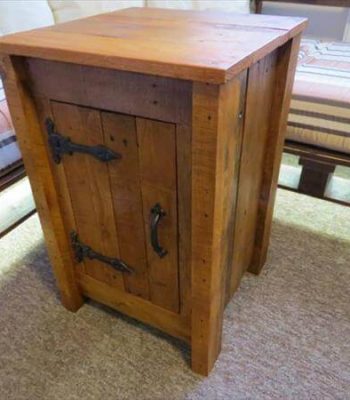 recycled pallet floor cabinet