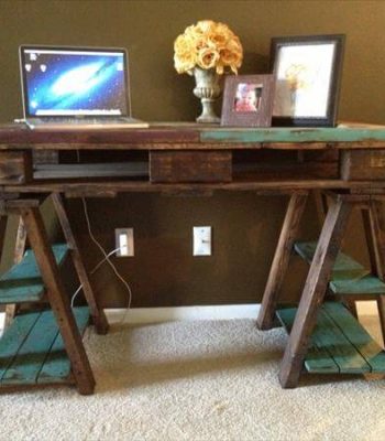 resurrected pallet desk