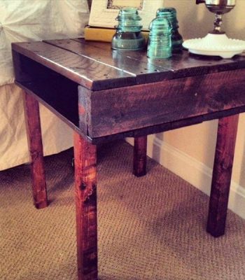 recycled pallet side table