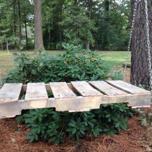 reused pallet swing