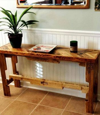 recycled pallet sofa table