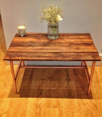 diy pallet and copper coffee table