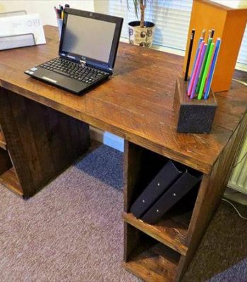 handmade pallet computer desk