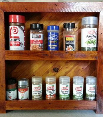 repurposed pallet spice rack