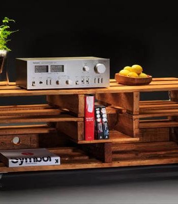 recycled pallet TV stand and media console table