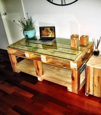 recycled pallet TV unit