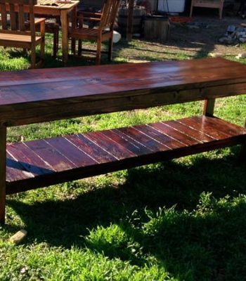 reclaimed pallet entertainment center and TV stand