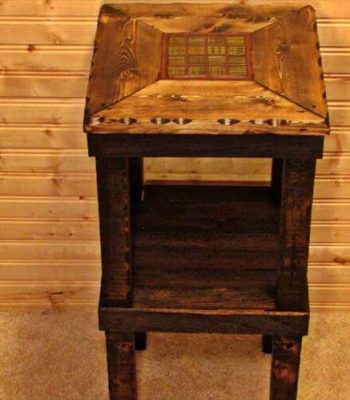 diy rustic pallet side table and potting table