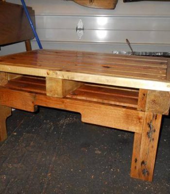 recycled pallet coffee table with storage