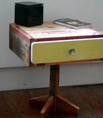 recycled pallet side table and nightstand
