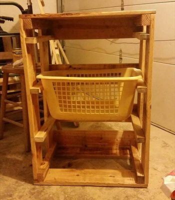 reclaimed pallet laundry basket