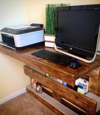diy pallet wall mount computer desk
