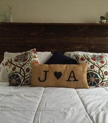 diy pallet queen sized headboard