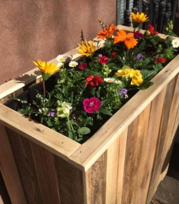 diy pallet wooden planter box