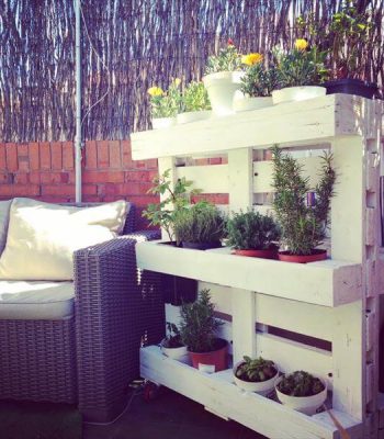 diy pallet white pot holder