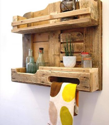 pallet kitchen decorative and functional shelf
