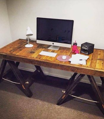 wooden pallet computer desk