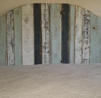 wooden pallet distressed artistic headboard